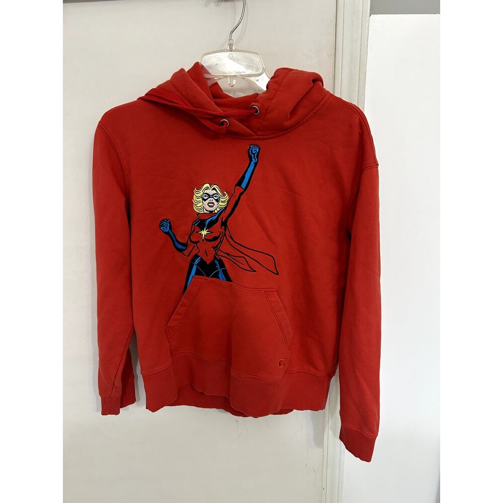 Coach x Marvel Persimmon Red Carol Danvers Sweatshirt Size S